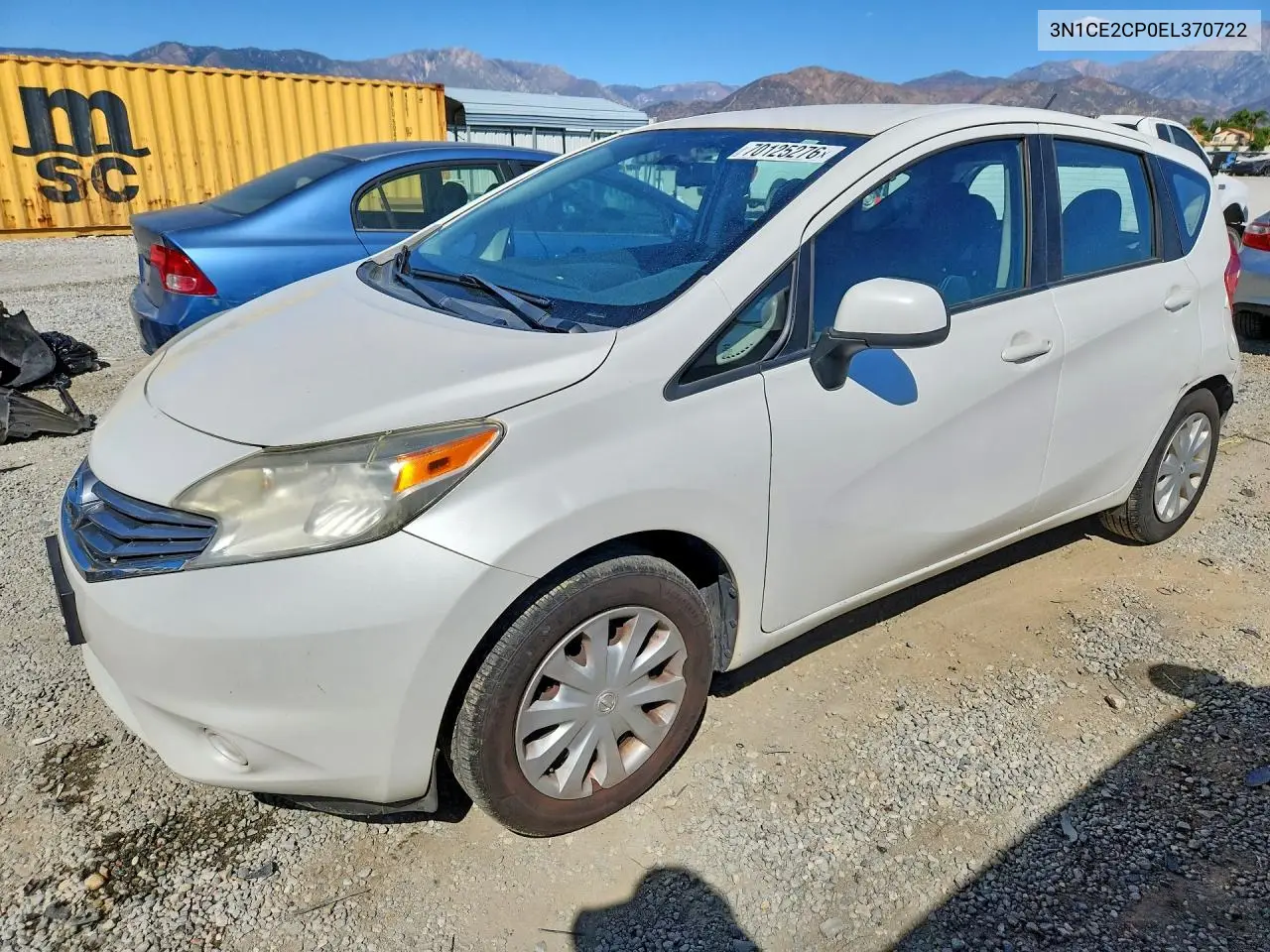 NISSAN NOTE 2014, VIN 3N1CE2CP0EL370722