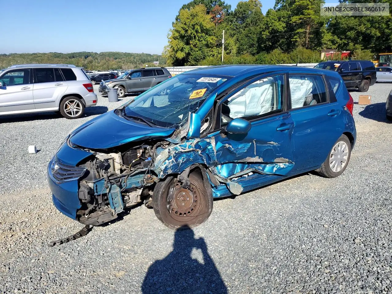 NISSAN NOTE 2014, VIN 3N1CE2CP8EL360617