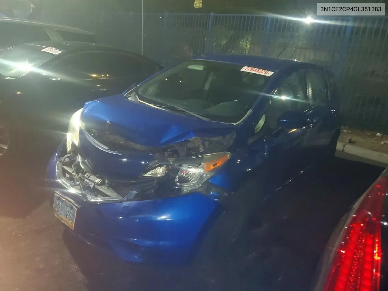 NISSAN NOTE 2016, VIN 3N1CE2CP4GL351383