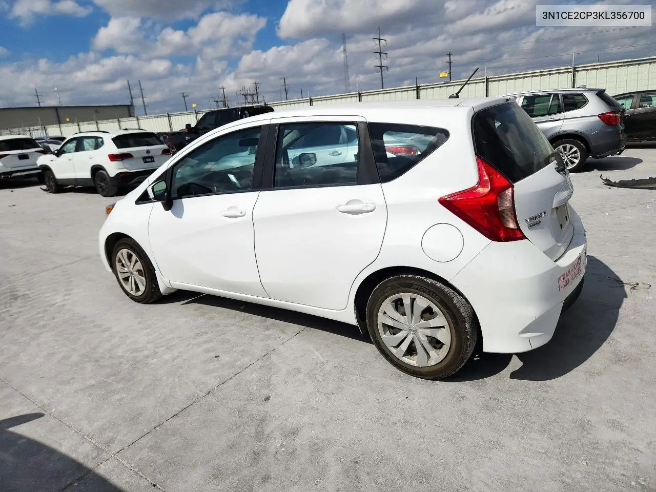 2019 NISSAN NOTE VIN 3N1CE2CP3KL356700 — фото 2