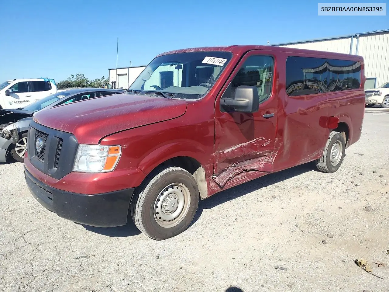 NISSAN NV 2016, VIN 5BZBF0AA0GN853395