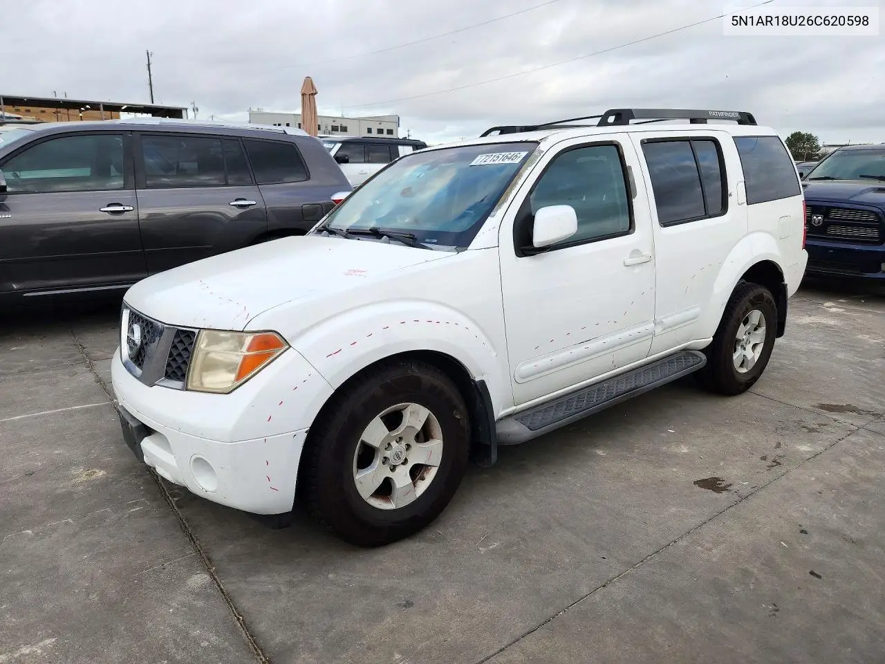 NISSAN PATHFINDER 2006, VIN 5N1AR18U26C620598