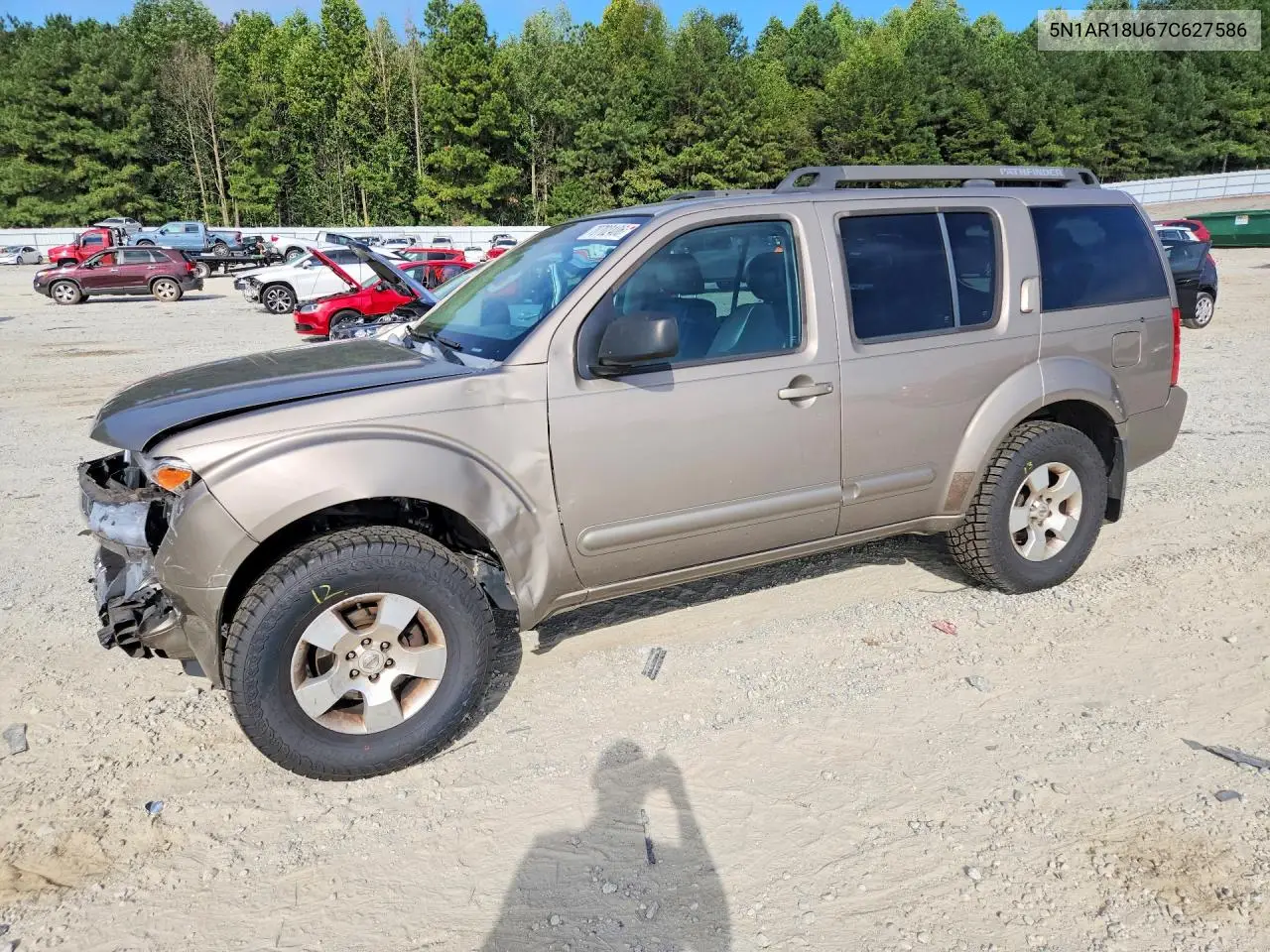 NISSAN PATHFINDER 2007, VIN 5N1AR18U67C627586