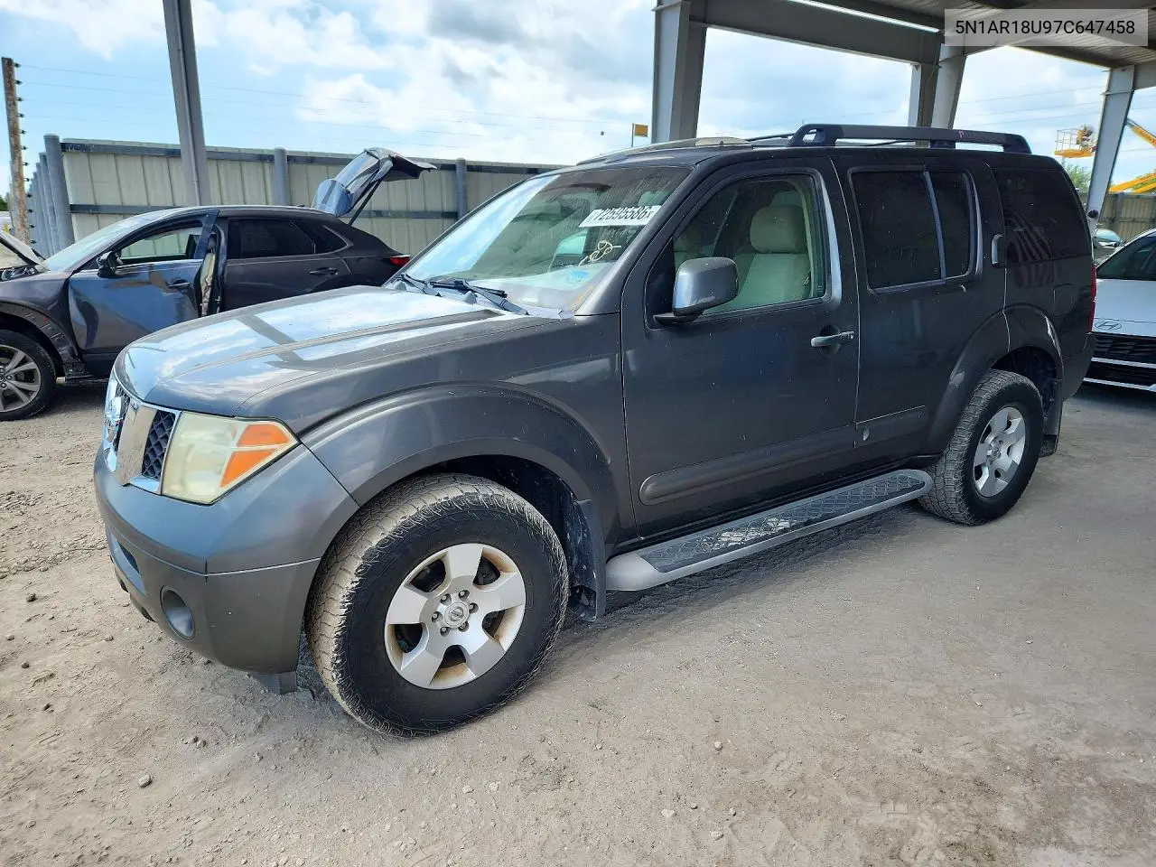 NISSAN PATHFINDER 2007, VIN 5N1AR18U97C647458