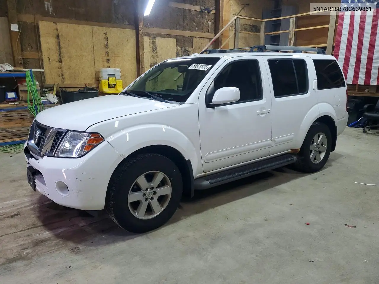NISSAN PATHFINDER 2008, VIN 5N1AR18B78C639861