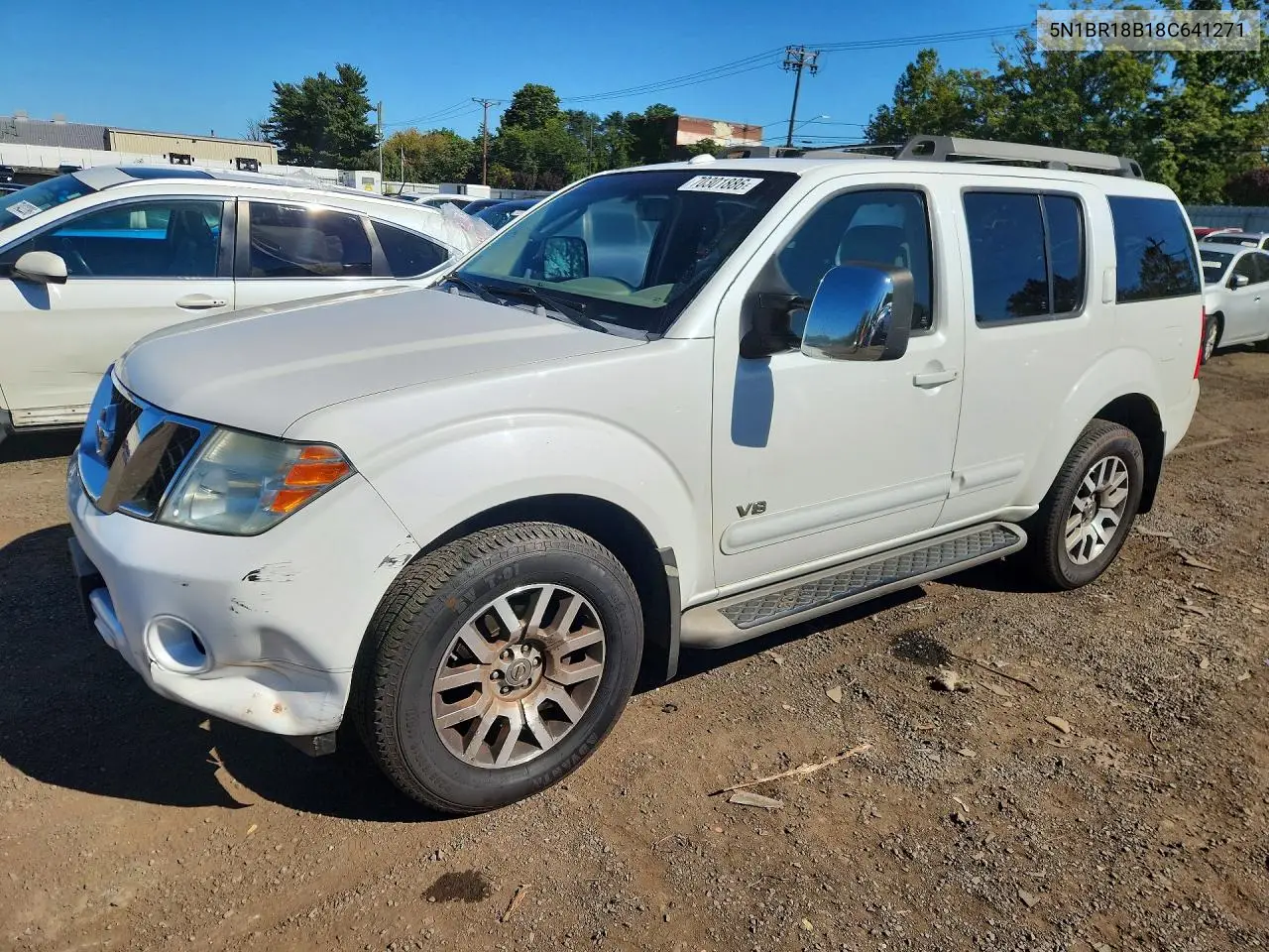 NISSAN PATHFINDER 2008, VIN 5N1BR18B18C641271
