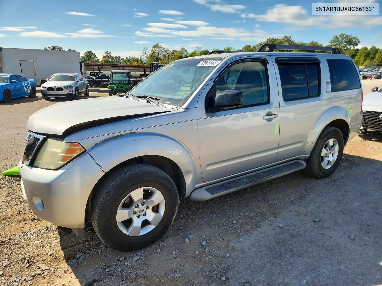 NISSAN PATHFINDER 2008, VIN 5N1AR18UX8C661631
