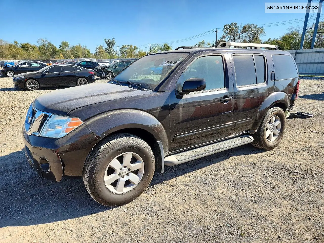 NISSAN PATHFINDER 2011, VIN 5N1AR1NB9BC633233