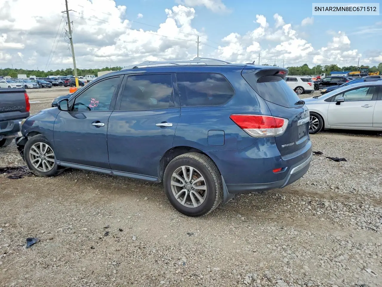 2014 NISSAN PATHFINDER VIN 5N1AR2MN8EC671512 — фото 2