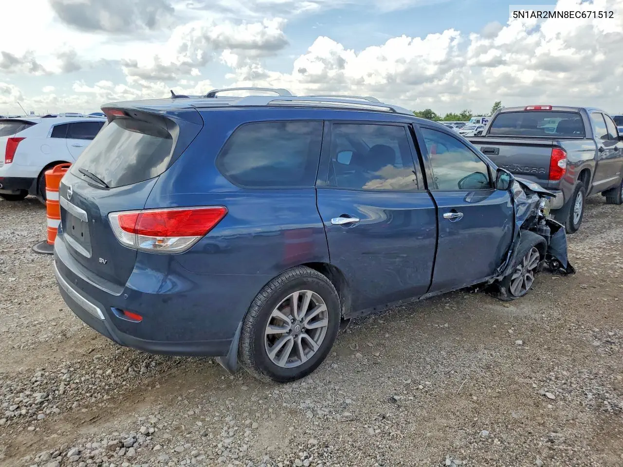 2014 NISSAN PATHFINDER VIN 5N1AR2MN8EC671512 — фото 3
