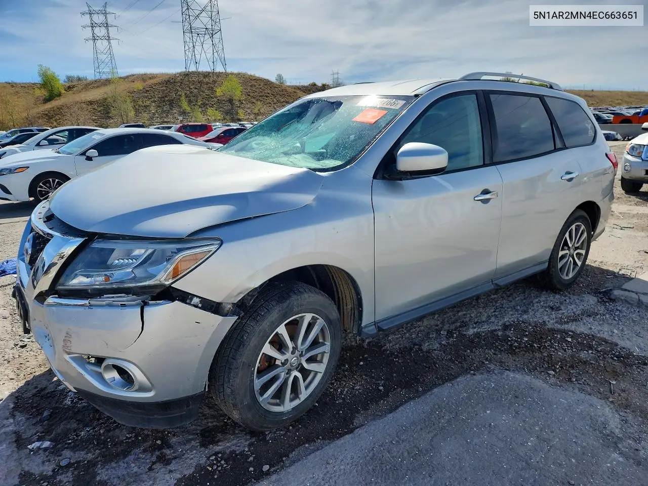NISSAN PATHFINDER 2014, VIN 5N1AR2MN4EC663651
