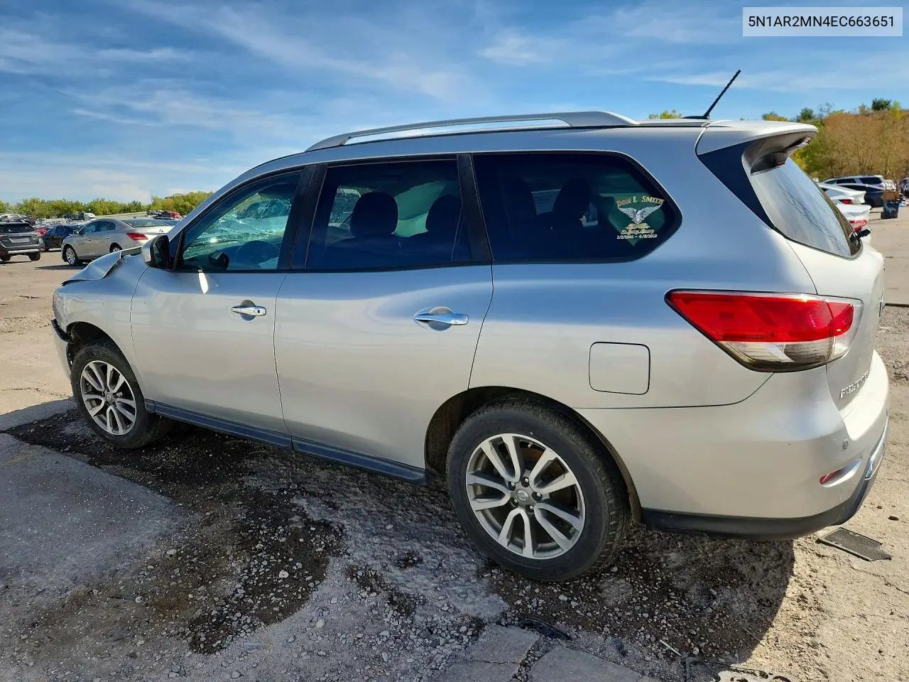 2014 NISSAN PATHFINDER VIN 5N1AR2MN4EC663651 — фото 2