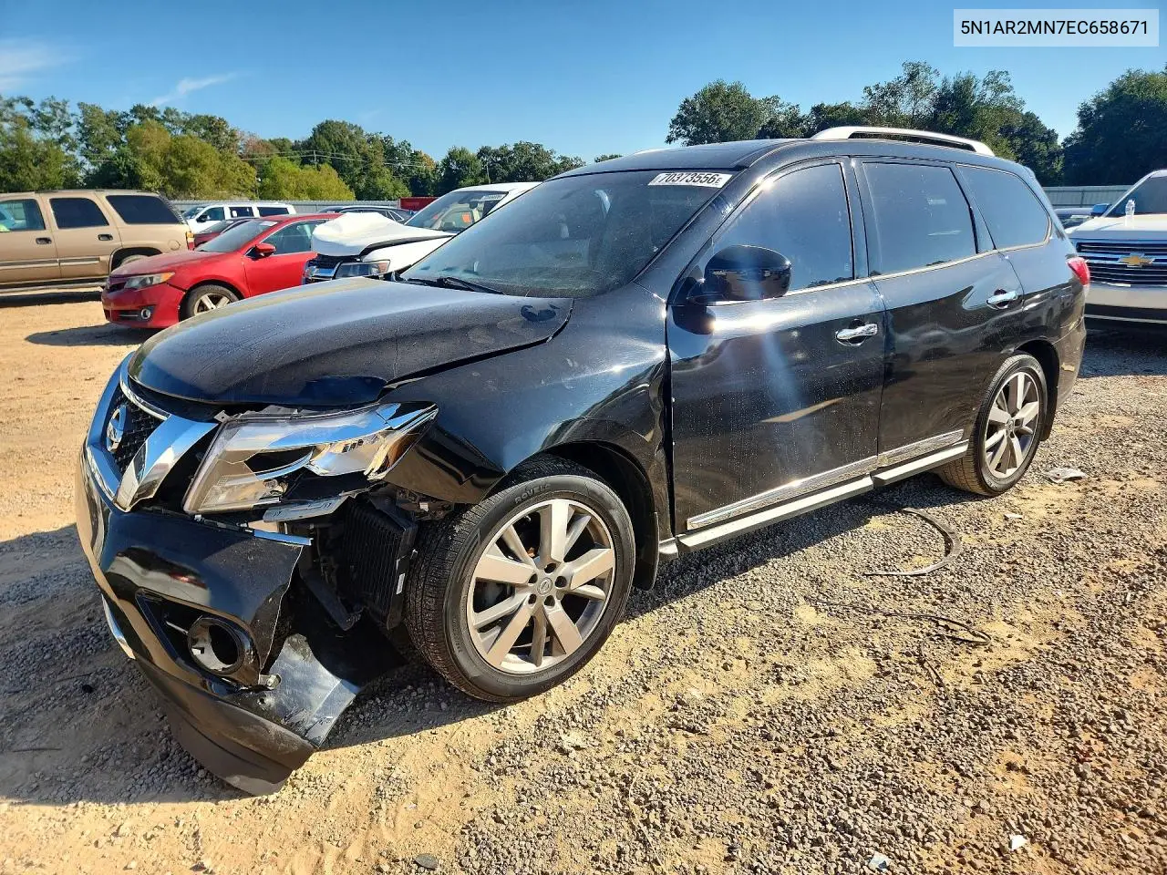 NISSAN PATHFINDER 2014, VIN 5N1AR2MN7EC658671