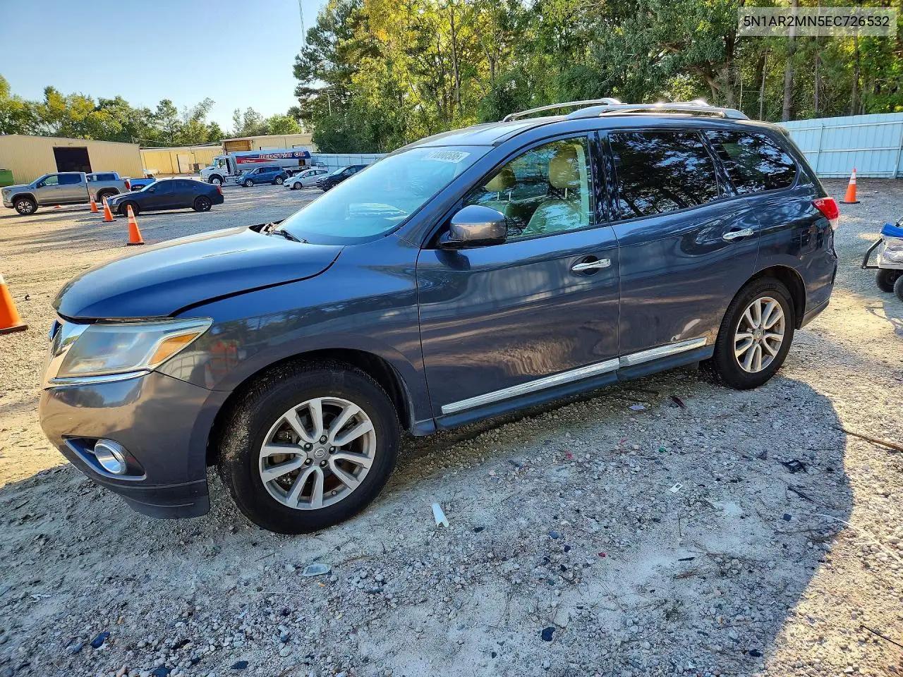 NISSAN PATHFINDER 2014, VIN 5N1AR2MN5EC726532