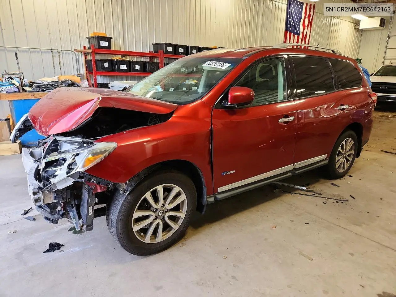 NISSAN PATHFINDER 2014, VIN 5N1CR2MM7EC642163