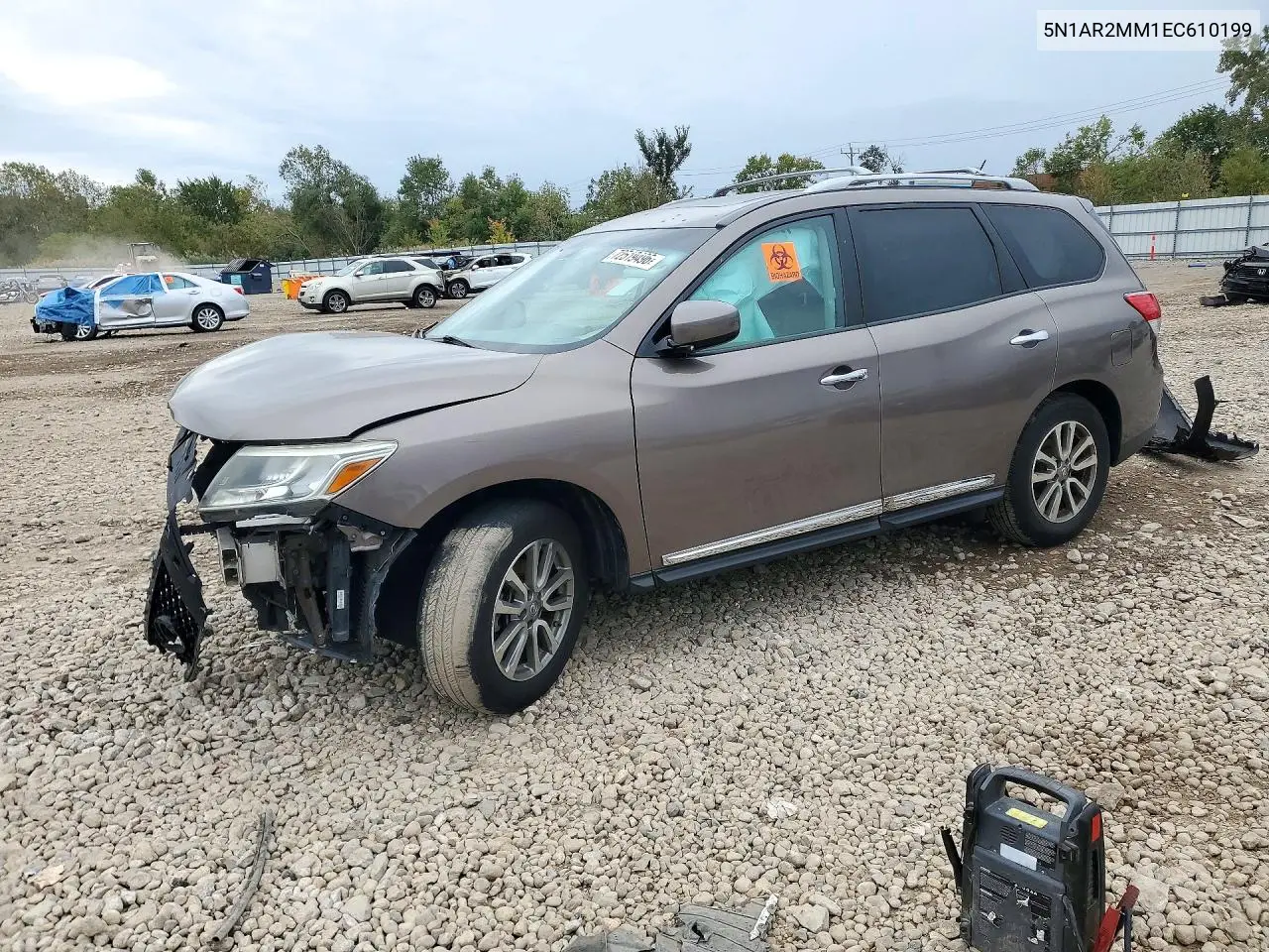 NISSAN PATHFINDER 2014, VIN 5N1AR2MM1EC610199