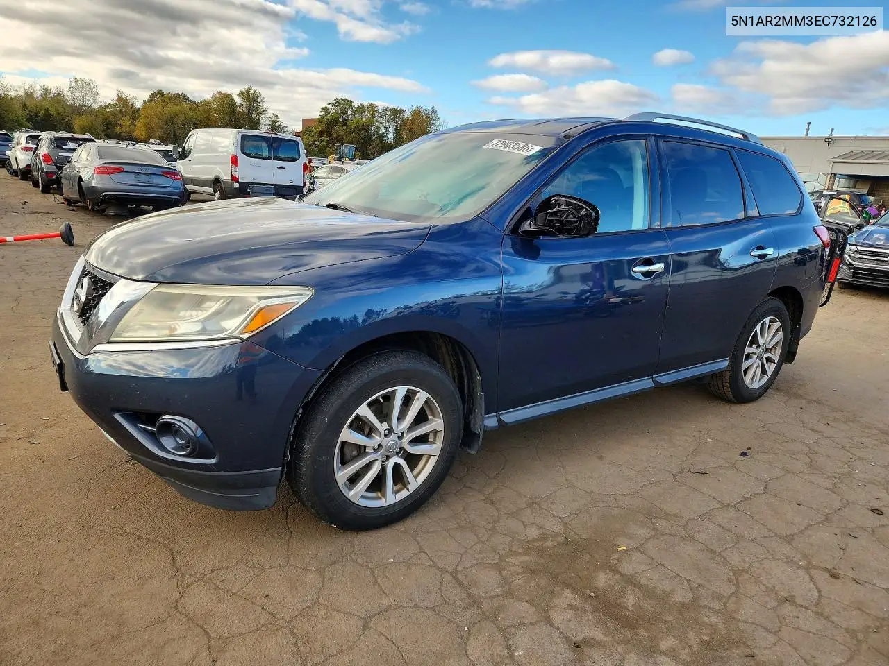 NISSAN PATHFINDER 2014, VIN 5N1AR2MM3EC732126