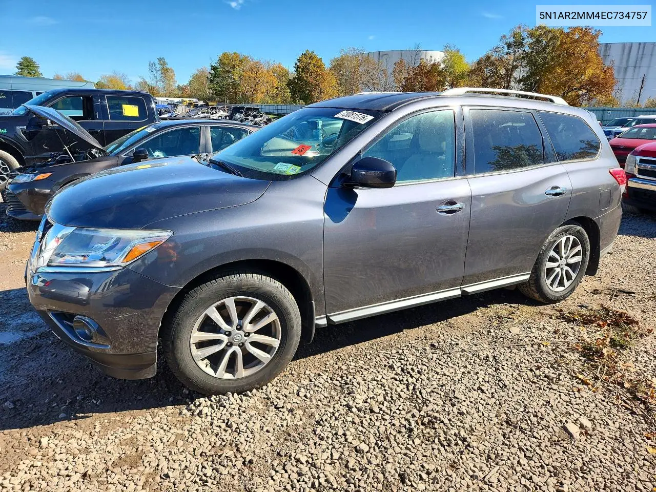 NISSAN PATHFINDER 2014, VIN 5N1AR2MM4EC734757