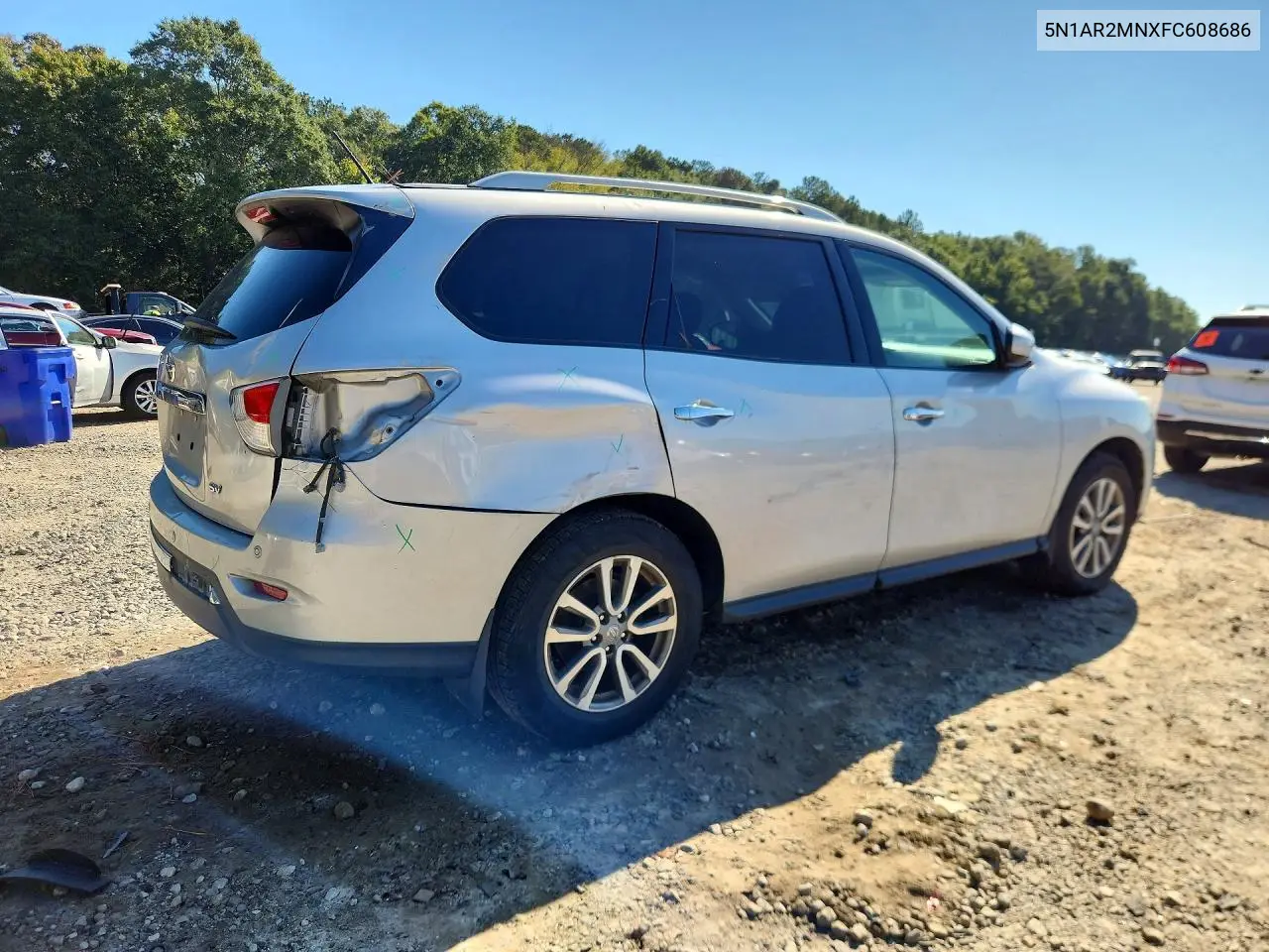 2015 NISSAN PATHFINDER VIN 5N1AR2MNXFC608686 — фото 3