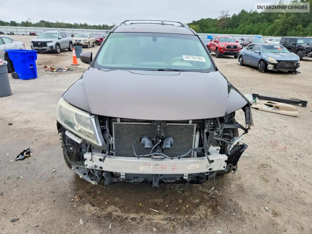 2015 NISSAN PATHFINDER VIN 5N1AR2MN8FC696086 — фото 5