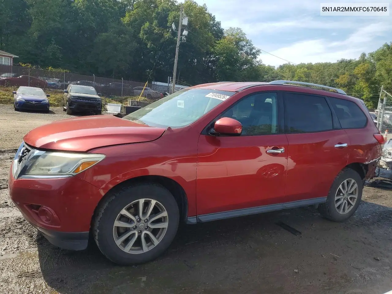 NISSAN PATHFINDER 2015, VIN 5N1AR2MMXFC670645