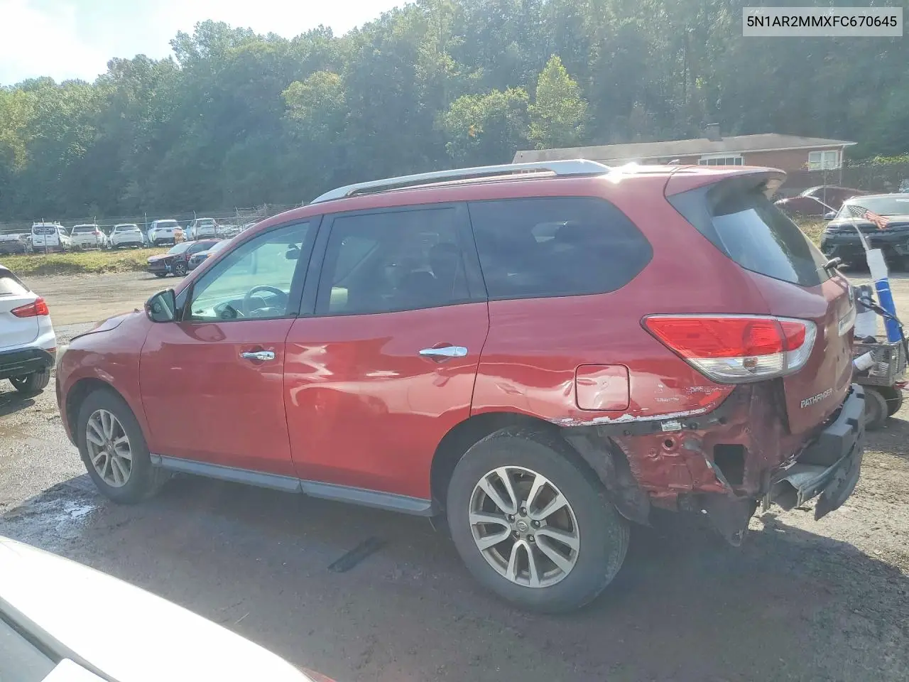 2015 NISSAN PATHFINDER VIN 5N1AR2MMXFC670645 — фото 2