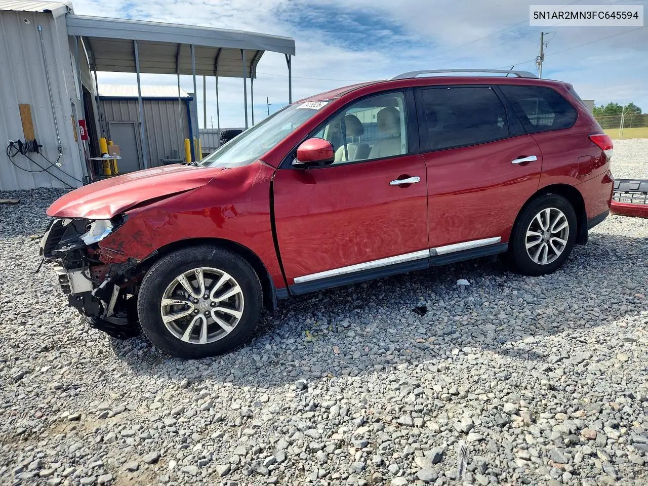 NISSAN PATHFINDER 2015, VIN 5N1AR2MN3FC645594