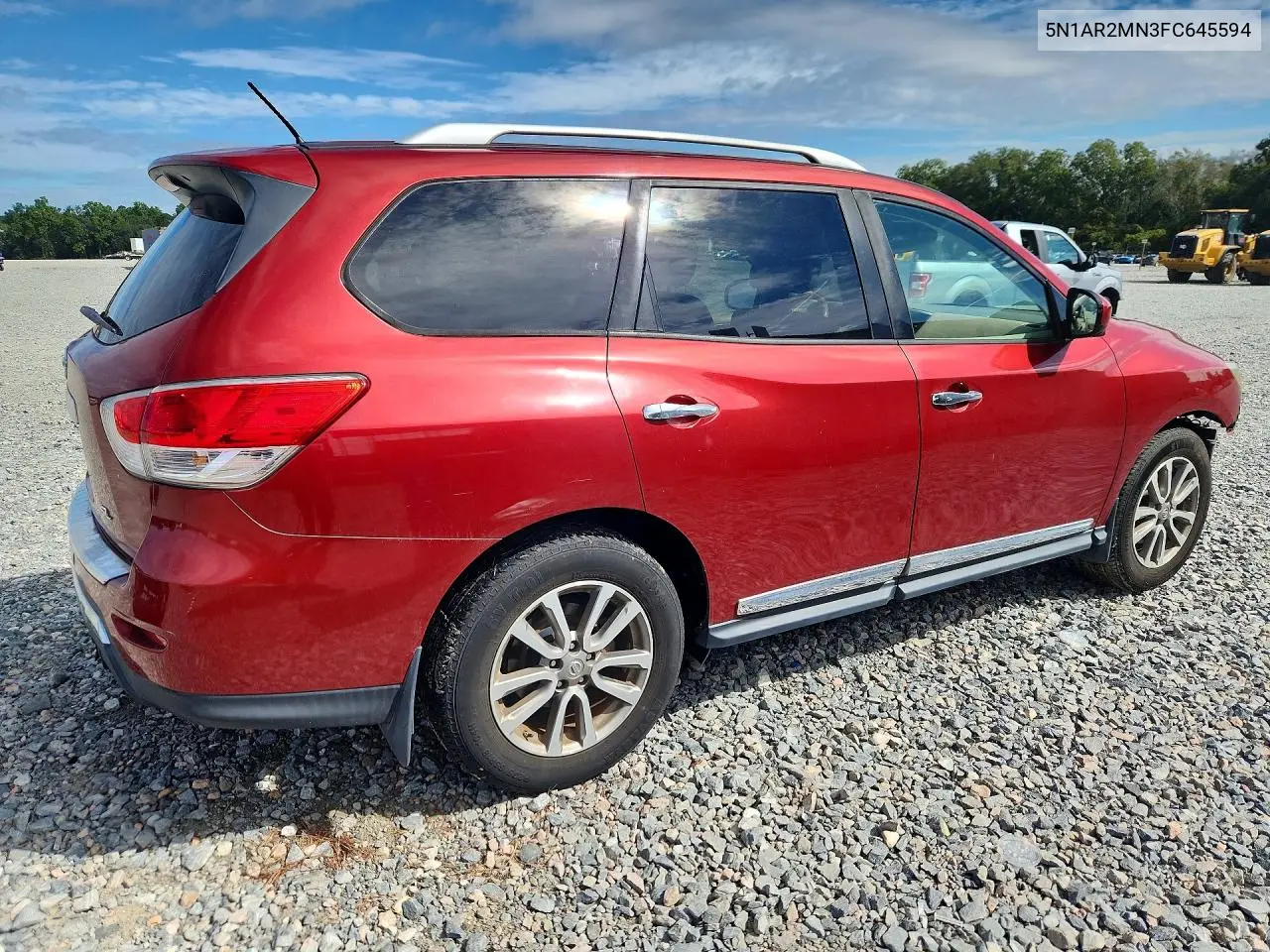 2015 NISSAN PATHFINDER VIN 5N1AR2MN3FC645594 — фото 3