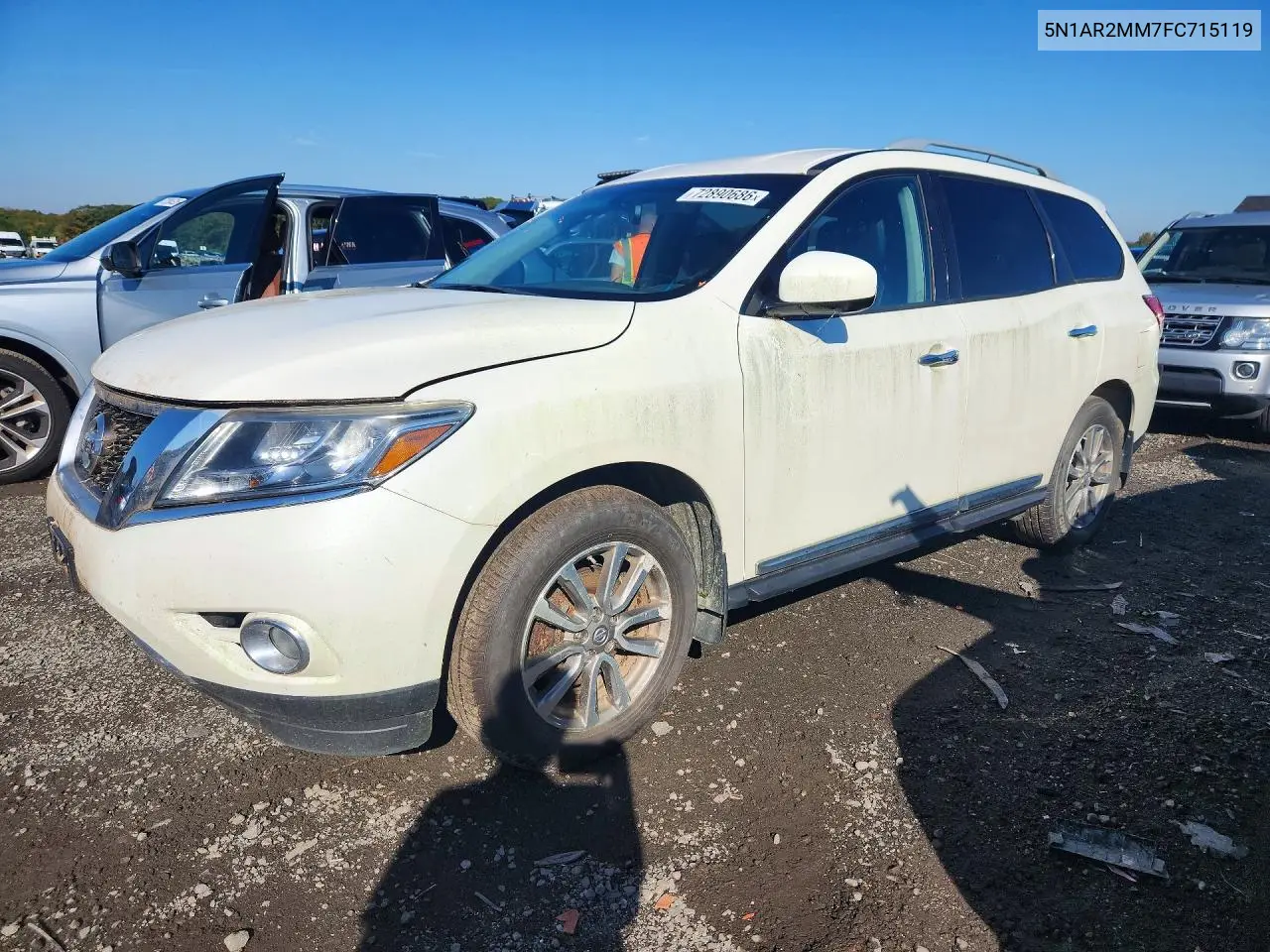 NISSAN PATHFINDER 2015, VIN 5N1AR2MM7FC715119