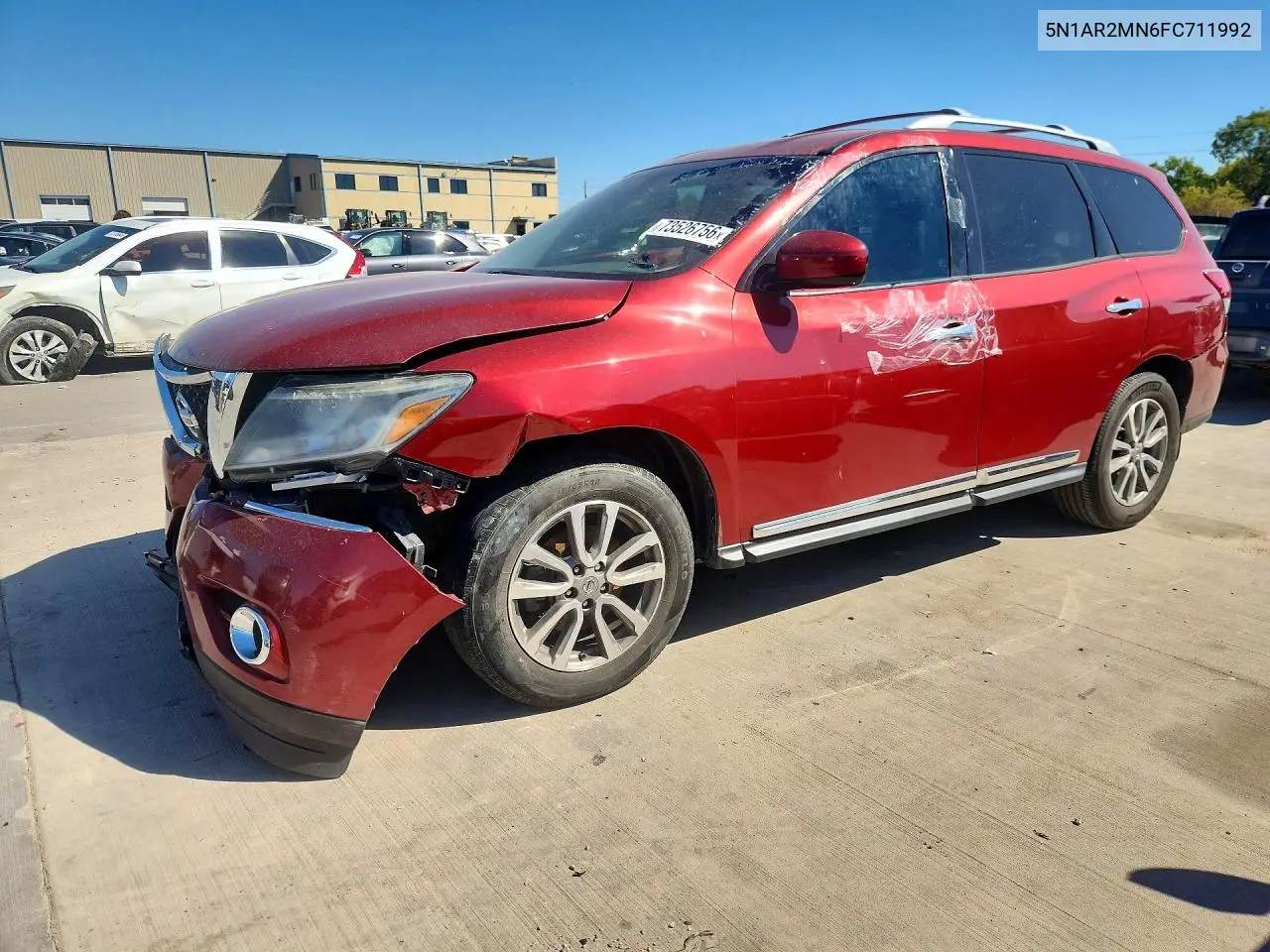 NISSAN PATHFINDER 2015, VIN 5N1AR2MN6FC711992