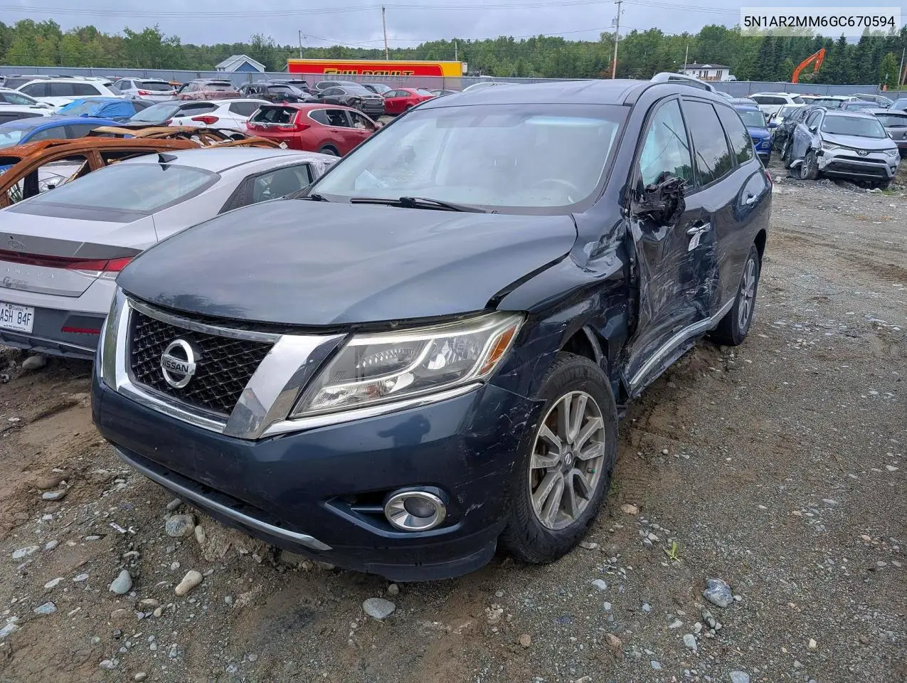 NISSAN PATHFINDER 2016, VIN 5N1AR2MM6GC670594