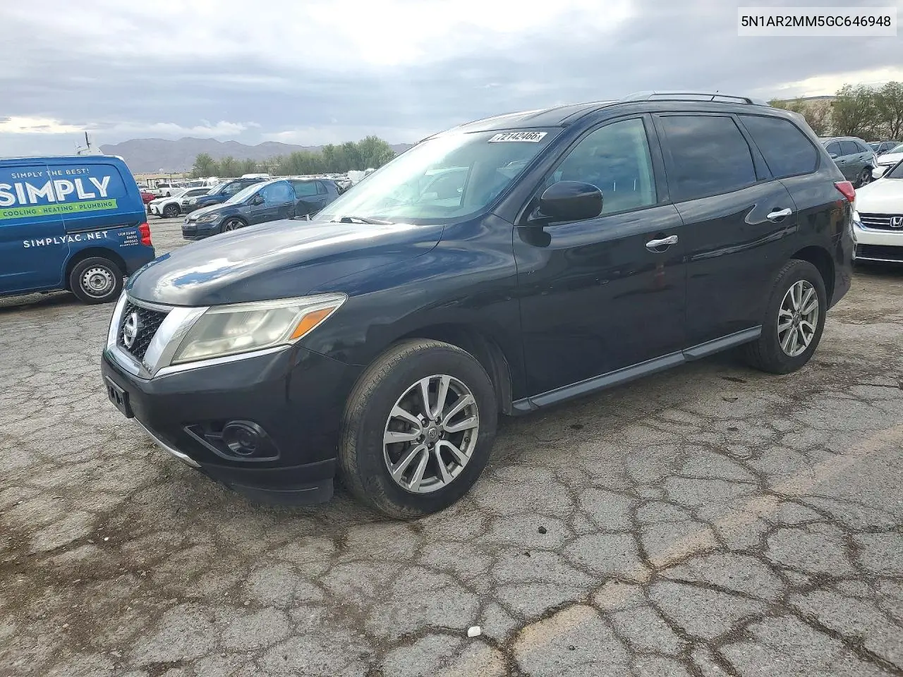 NISSAN PATHFINDER 2016, VIN 5N1AR2MM5GC646948