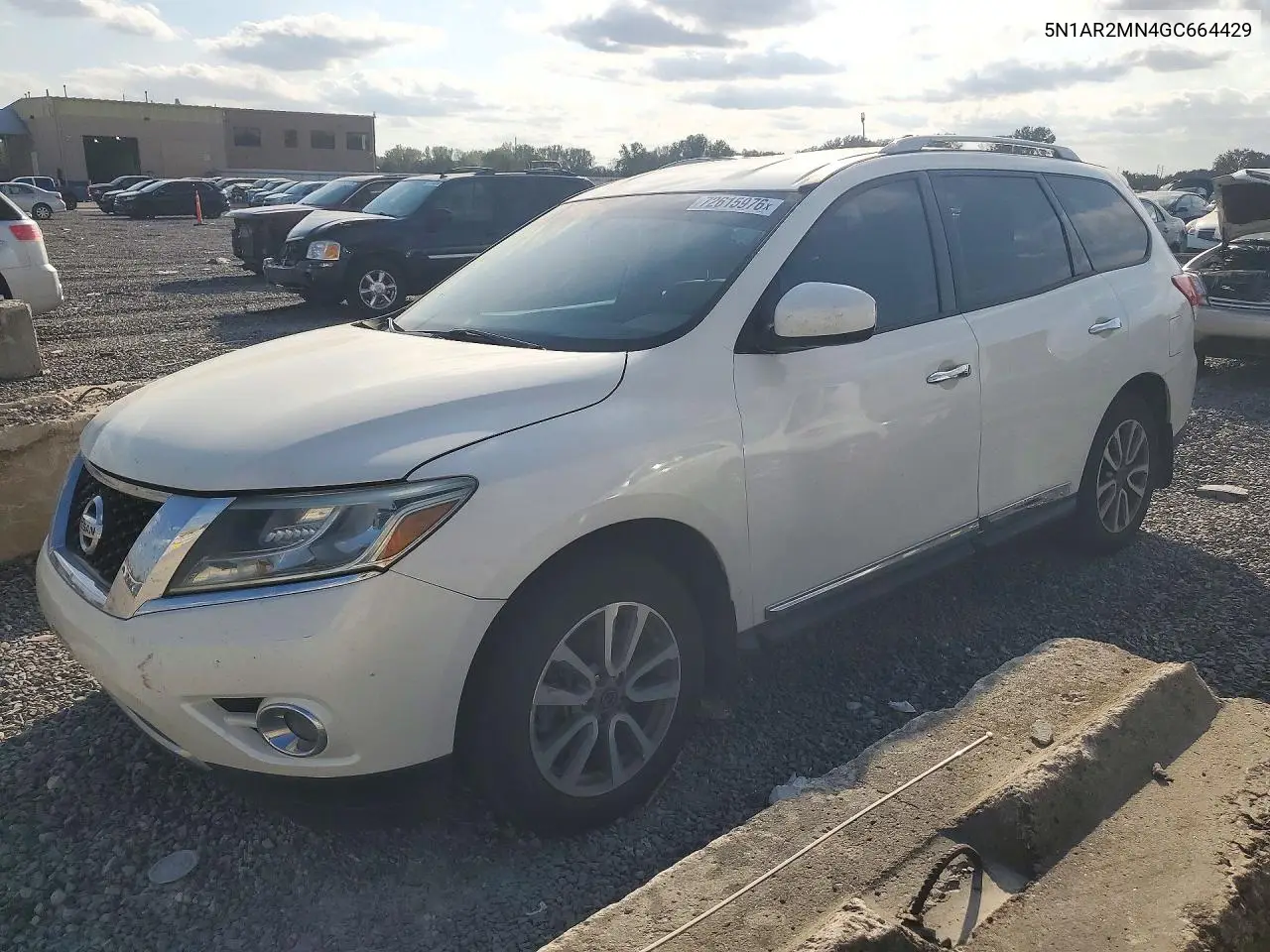 NISSAN PATHFINDER 2016, VIN 5N1AR2MN4GC664429