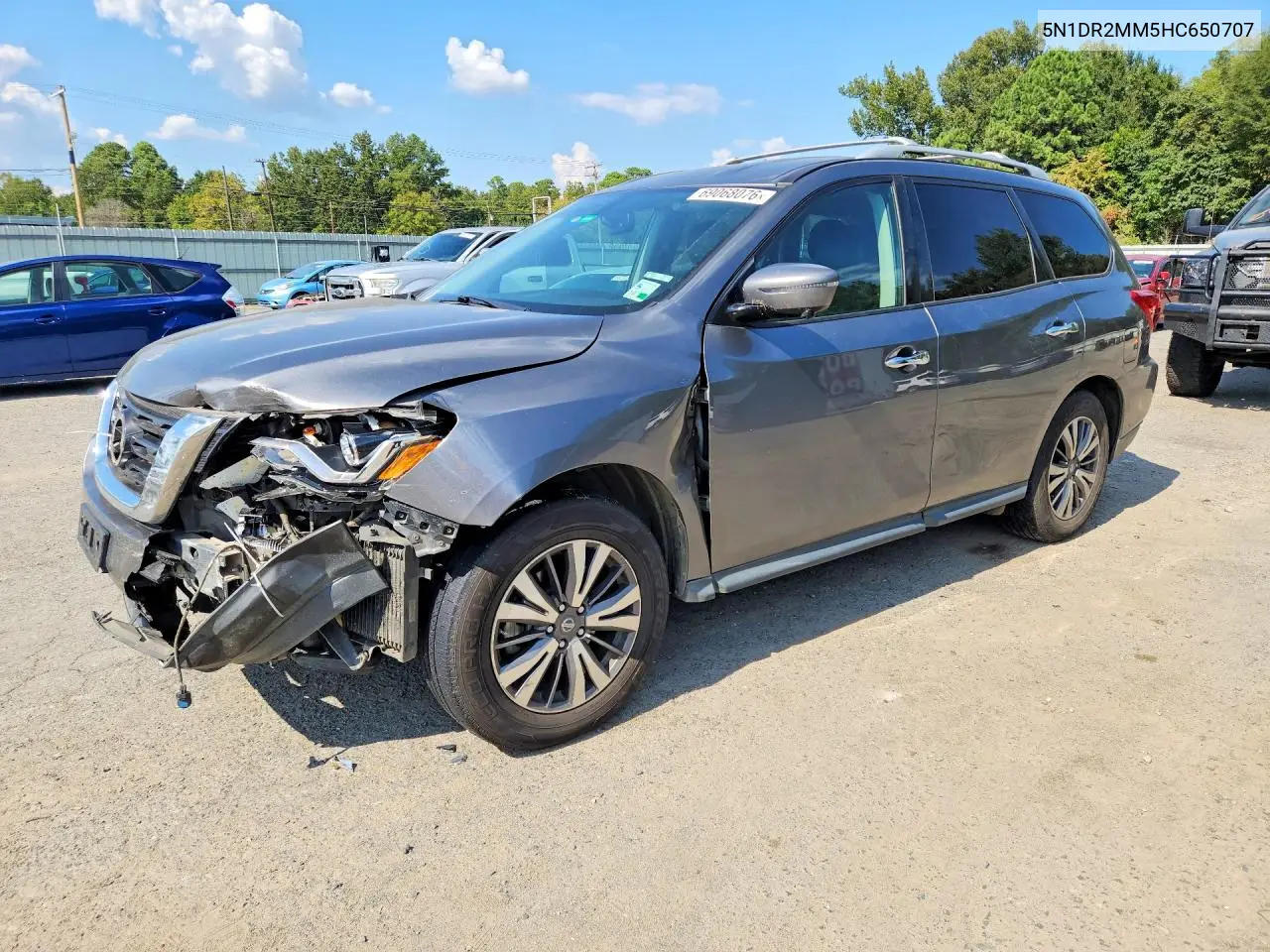 NISSAN PATHFINDER 2017, VIN 5N1DR2MM5HC650707