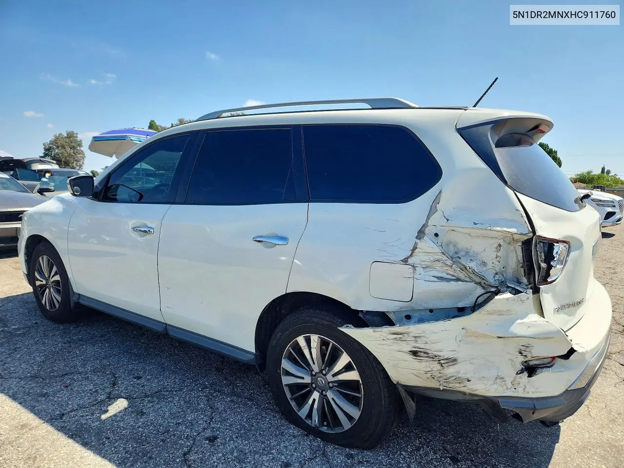 2017 NISSAN PATHFINDER VIN 5N1DR2MNXHC911760 — фото 2