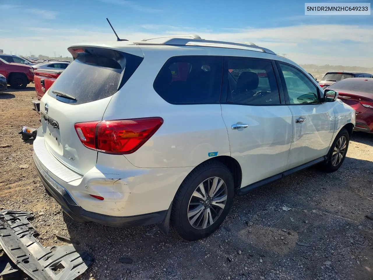 2017 NISSAN PATHFINDER VIN 5N1DR2MN2HC649233 — фото 3