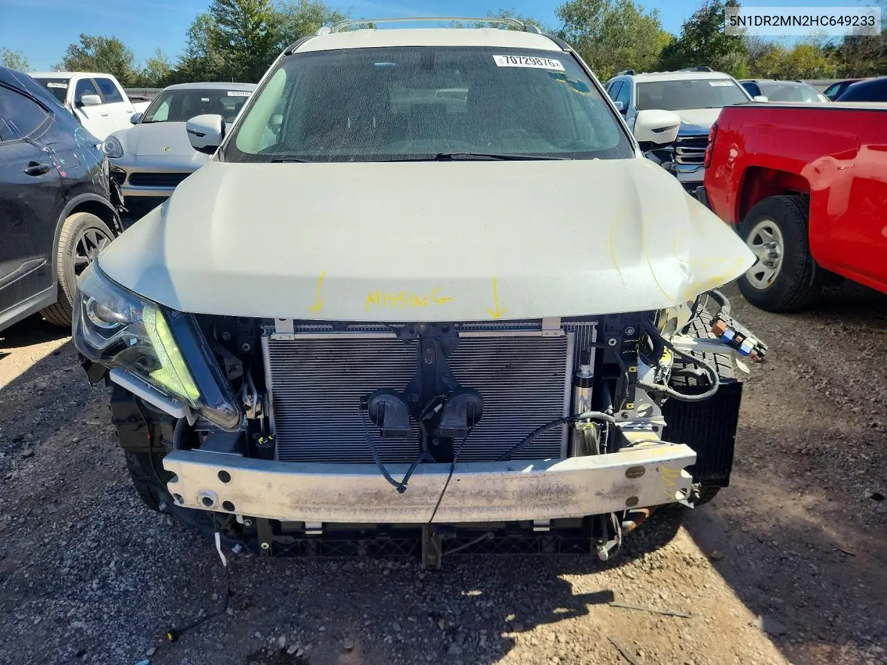 2017 NISSAN PATHFINDER VIN 5N1DR2MN2HC649233 — фото 5