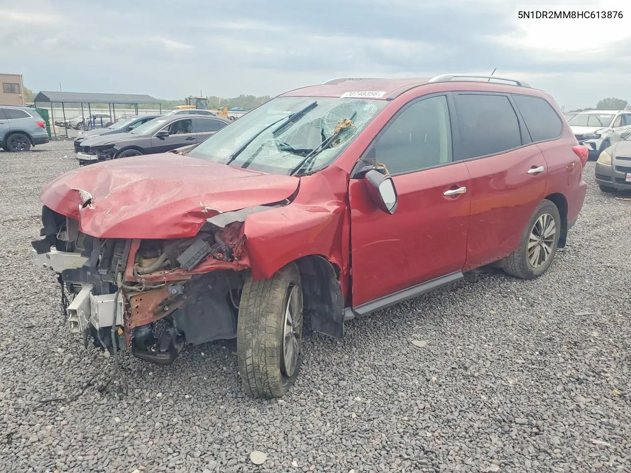 NISSAN PATHFINDER 2017, VIN 5N1DR2MM8HC613876