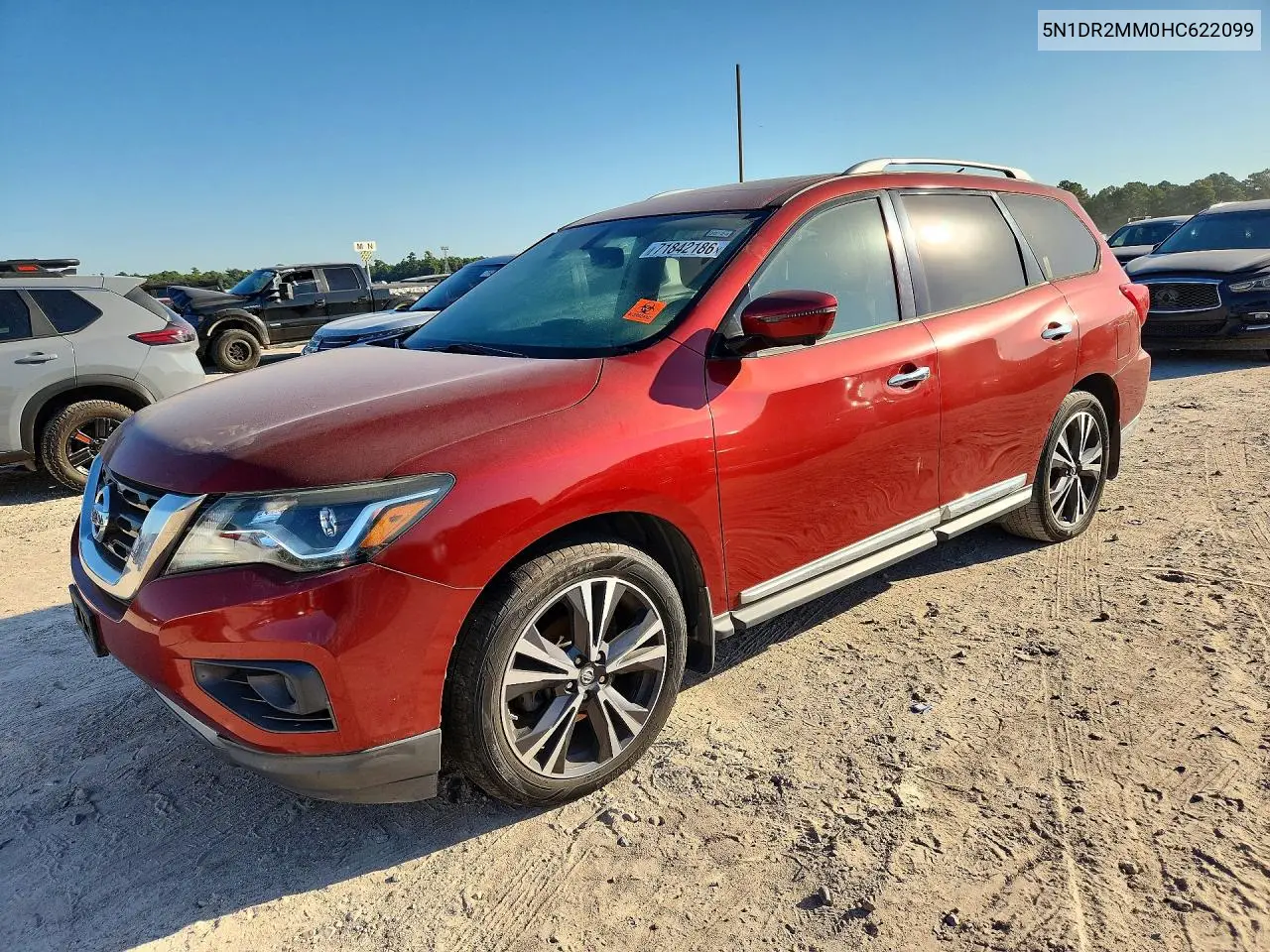 NISSAN PATHFINDER 2017, VIN 5N1DR2MM0HC622099