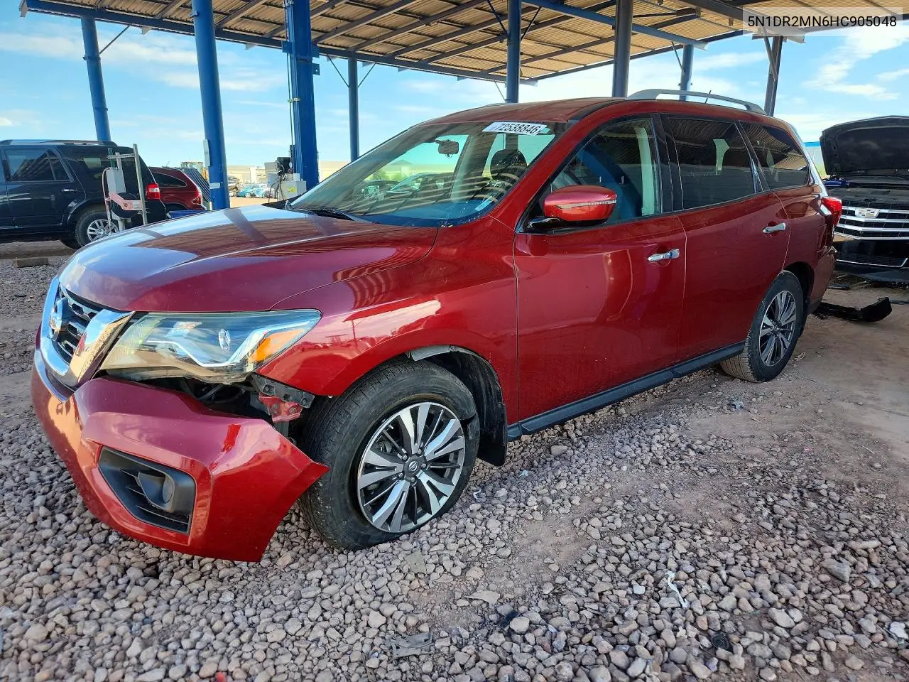 NISSAN PATHFINDER 2017, VIN 5N1DR2MN6HC905048