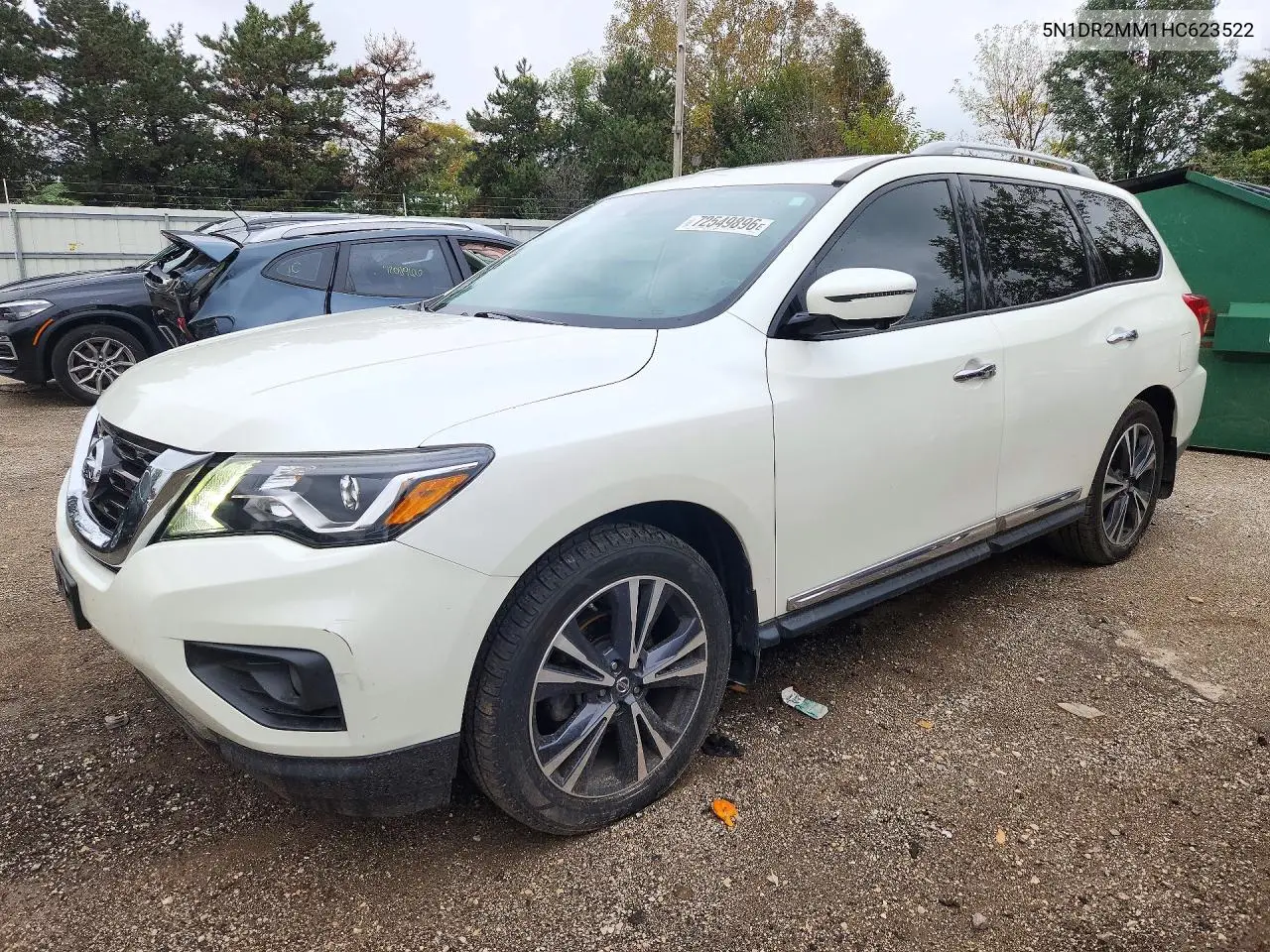 NISSAN PATHFINDER 2017, VIN 5N1DR2MM1HC623522