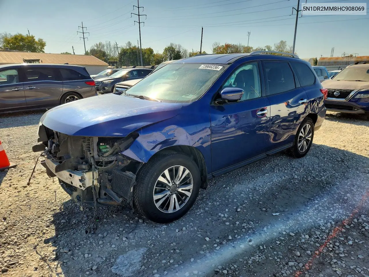 NISSAN PATHFINDER 2017, VIN 5N1DR2MM8HC908069