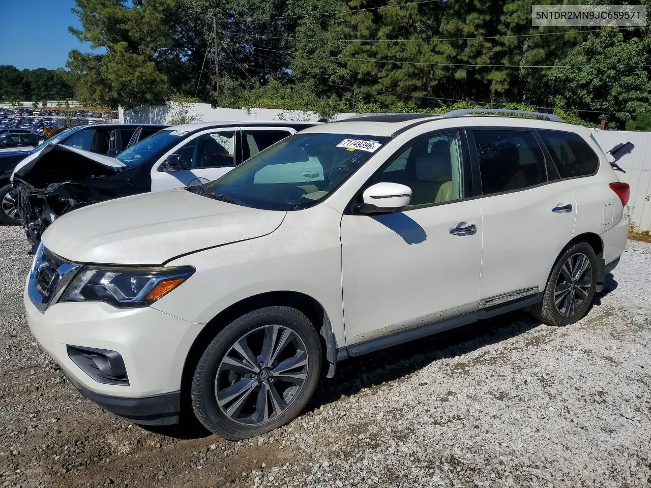 NISSAN PATHFINDER 2018, VIN 5N1DR2MN9JC659571