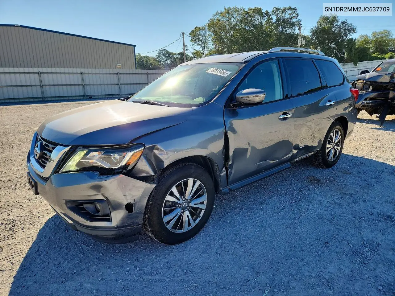 NISSAN PATHFINDER 2018, VIN 5N1DR2MM2JC637709