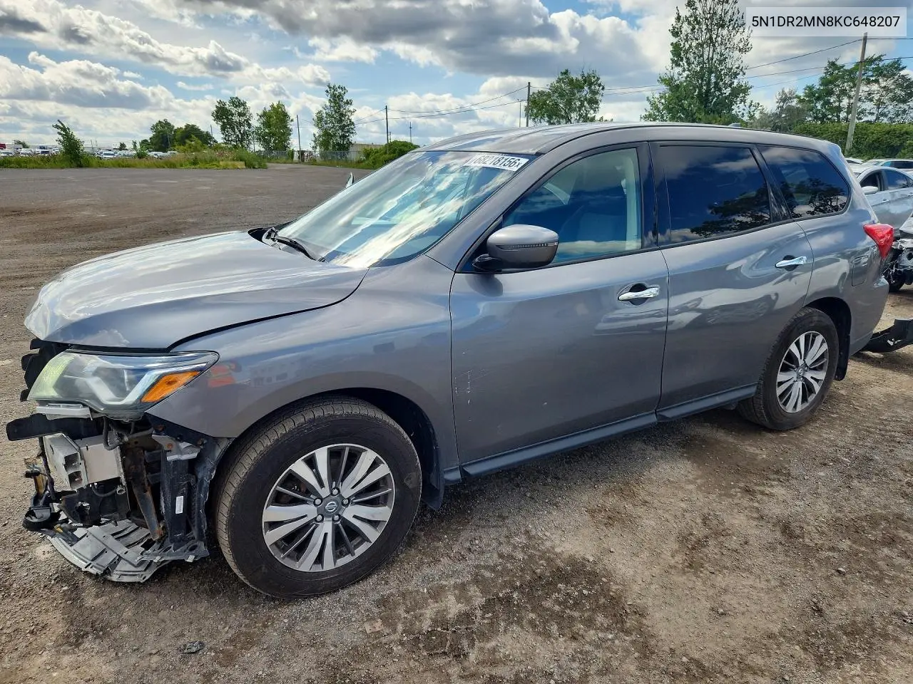 NISSAN PATHFINDER 2019, VIN 5N1DR2MN8KC648207