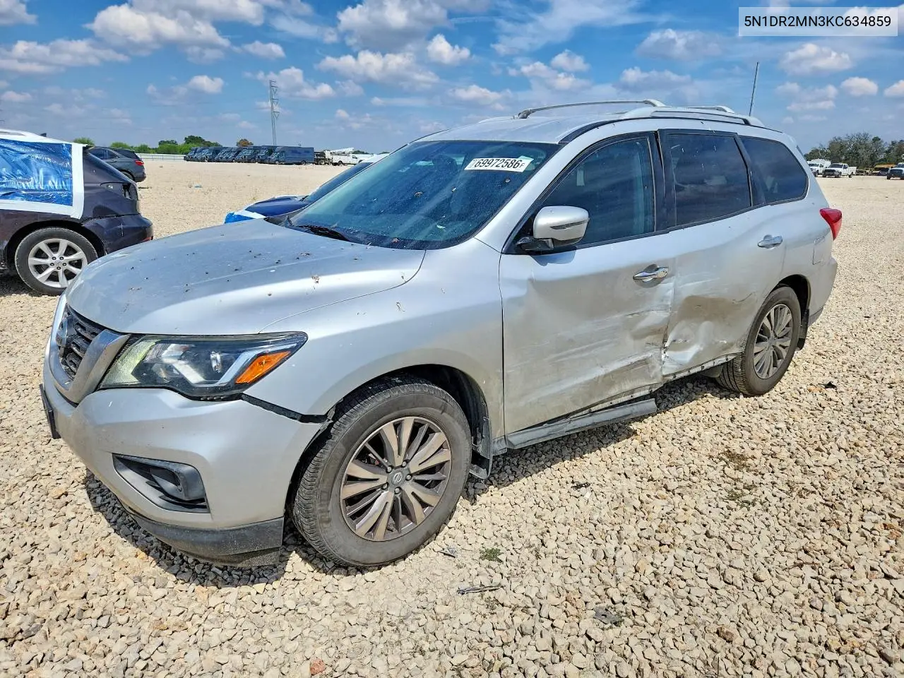 NISSAN PATHFINDER 2019, VIN 5N1DR2MN3KC634859