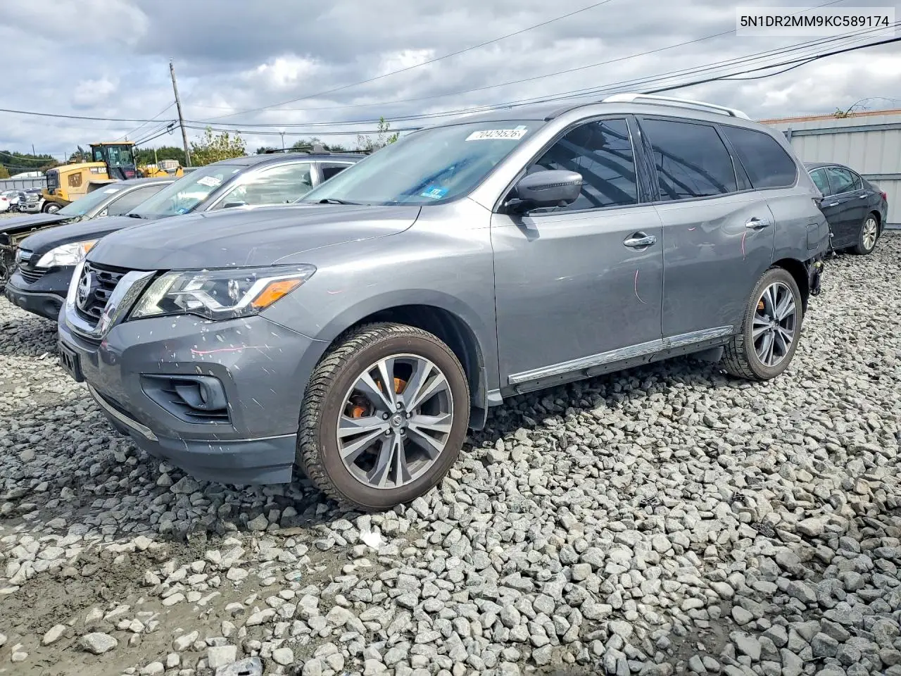 NISSAN PATHFINDER 2019, VIN 5N1DR2MM9KC589174