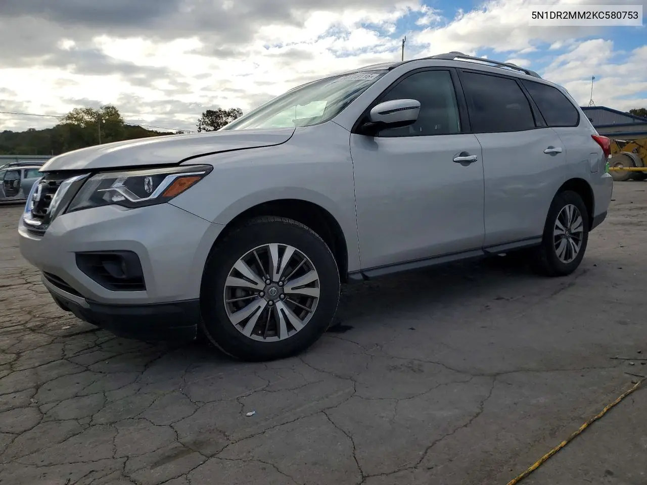 NISSAN PATHFINDER 2019, VIN 5N1DR2MM2KC580753