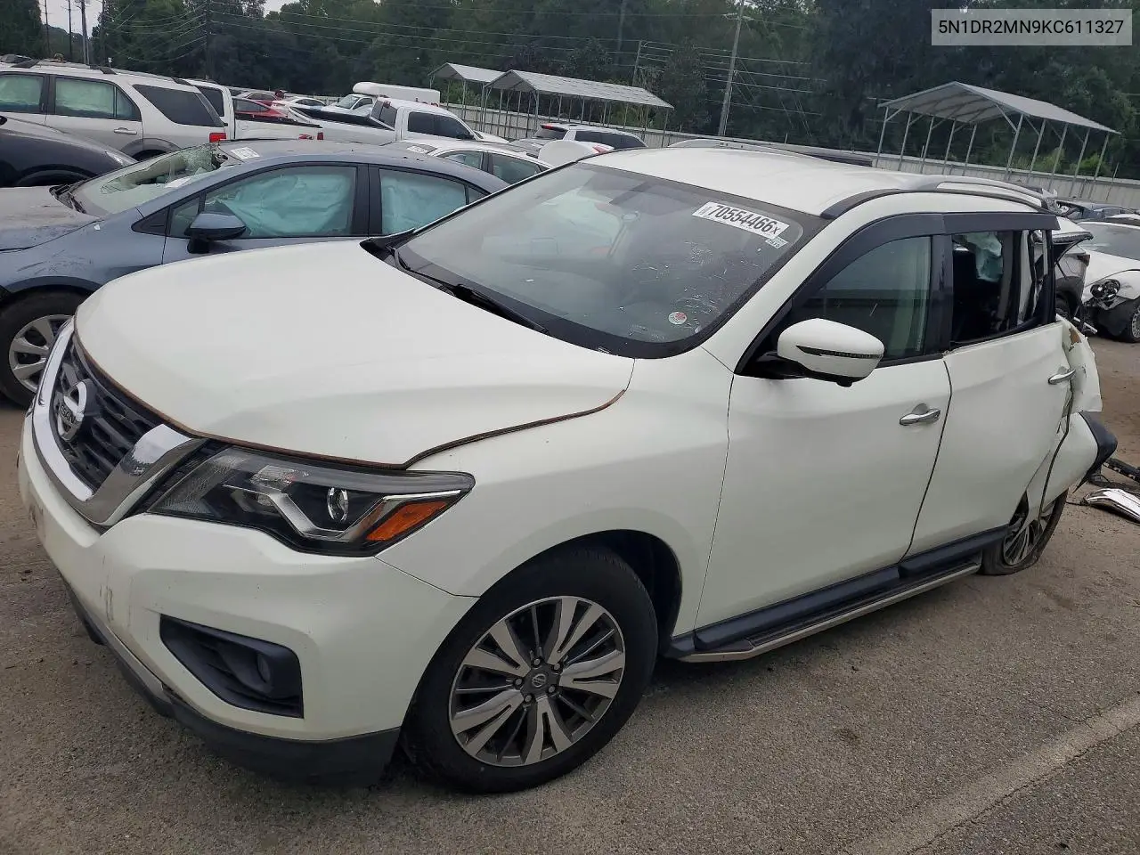 NISSAN PATHFINDER 2019, VIN 5N1DR2MN9KC611327