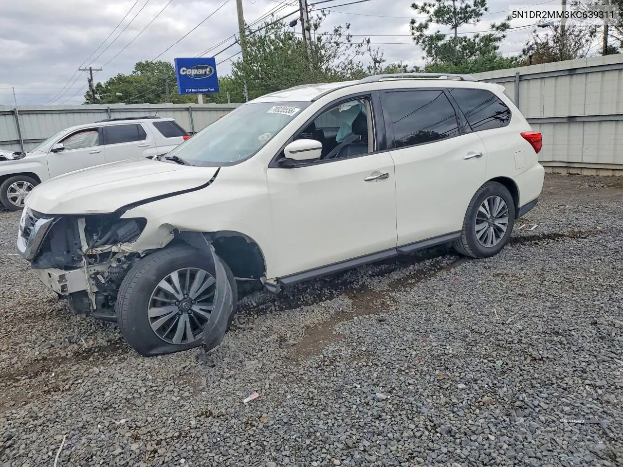 NISSAN PATHFINDER 2019, VIN 5N1DR2MM3KC639311